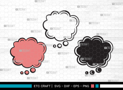Speech Bubbles Clipart SVG Cut File | Talk Bubble Svg | Text Bubble Svg | Chat Bubbles Svg | Word Bubble SVG ETC Craft 