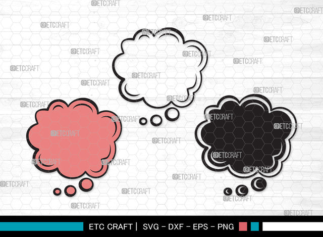 Speech Bubbles Clipart SVG Cut File | Talk Bubble Svg | Text Bubble Svg | Chat Bubbles Svg | Word Bubble SVG ETC Craft 