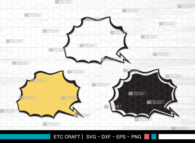 Speech Bubbles Clipart SVG Cut File | Talk Bubble Svg | Text Bubble Svg | Chat Bubbles Svg | Word Bubble SVG ETC Craft 