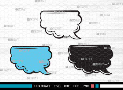 Speech Bubbles Clipart SVG Cut File | Talk Bubble Svg | Text Bubble Svg | Chat Bubbles Svg | Word Bubble SVG ETC Craft 