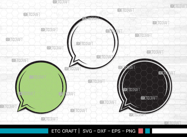 Speech Bubbles Clipart SVG Cut File | Talk Bubble Svg | Text Bubble Svg | Chat Bubbles Svg | Word Bubble SVG ETC Craft 