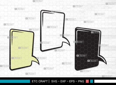 Speech Bubbles Clipart SVG Cut File | Talk Bubble Svg | Text Bubble Svg | Chat Bubbles Svg | Word Bubble SVG ETC Craft 