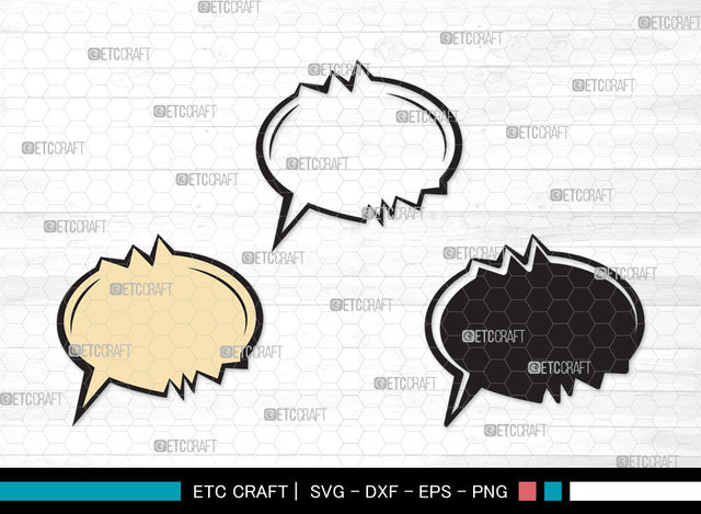 Speech Bubbles Clipart SVG Cut File | Talk Bubble Svg | Text Bubble Svg | Chat Bubbles Svg | Word Bubble SVG ETC Craft 