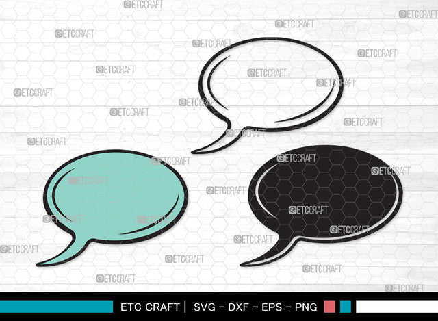 Speech Bubbles Clipart SVG Cut File | Talk Bubble Svg | Text Bubble Svg | Chat Bubbles Svg | Word Bubble SVG ETC Craft 