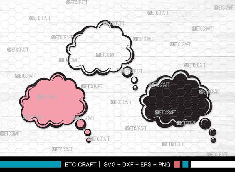 Speech Bubbles Clipart SVG Cut File | Talk Bubble Svg | Text Bubble Svg | Chat Bubbles Svg | Word Bubble SVG ETC Craft 