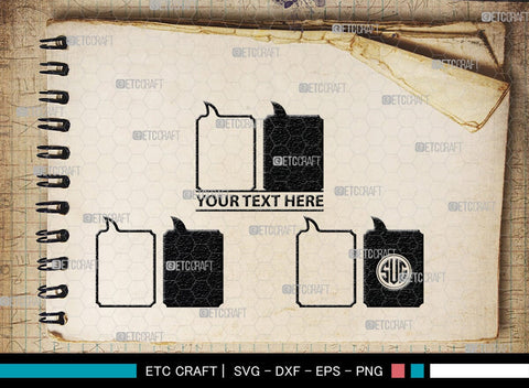 Speech Bubbles Monogram, Speech Bubbles Silhouette, Speech Bubbles SVG, Text Bubble Svg, Word Bubble Svg, Thought Bubbles Svg, Talk Bubble Svg, SB00446 SVG ETC Craft 