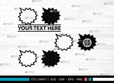 Speech Bubbles Monogram, Speech Bubbles Silhouette, Speech Bubbles SVG, Text Bubble Svg, Word Bubble Svg, Thought Bubbles Svg, Talk Bubble Svg, SB00446 SVG ETC Craft 