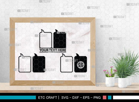 Speech Bubbles Monogram, Speech Bubbles Silhouette, Speech Bubbles SVG, Text Bubble Svg, Word Bubble Svg, Thought Bubbles Svg, Talk Bubble Svg, SB00446 SVG ETC Craft 