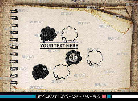 Speech Bubbles Monogram, Speech Bubbles Silhouette, Speech Bubbles SVG, Text Bubble Svg, Word Bubble Svg, Thought Bubbles Svg, Talk Bubble Svg, SB00446 SVG ETC Craft 