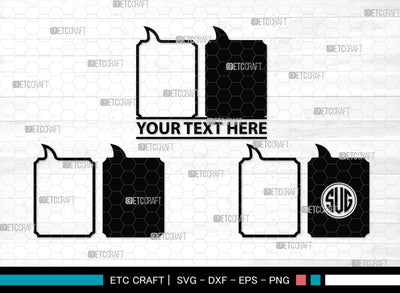 Speech Bubbles Monogram, Speech Bubbles Silhouette, Speech Bubbles SVG, Text Bubble Svg, Word Bubble Svg, Thought Bubbles Svg, Talk Bubble Svg, SB00446 SVG ETC Craft 