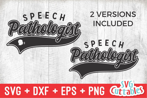 Speech Pathologist svg - Cut File - Occupation - Swoosh - svg - dxf - eps - png - Cut File - Silhouette - Cricut - Digital Download SVG Svg Cuttables 
