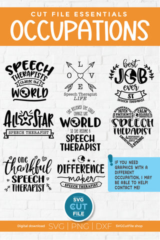 Speech Therapist SVG Bundle SVG SVG Cut File 