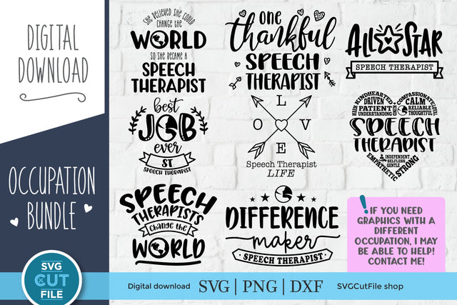 Speech Therapist SVG Bundle SVG SVG Cut File 