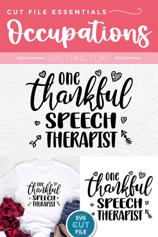 Speech therapist svg thankful SVG SVG Cut File 