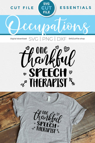 Speech therapist svg thankful SVG SVG Cut File 
