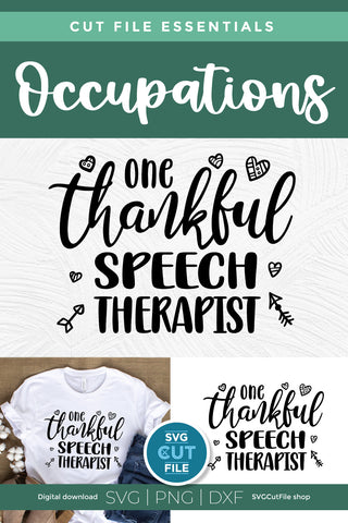 Speech therapist svg thankful SVG SVG Cut File 