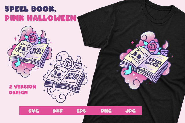 Speel book, Pink halloween svg and sublimation SVG dadan_pm 