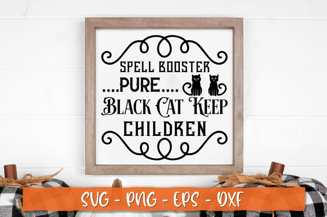 Spell booster pure black cat keep children Sign SVG SVG Shetara Begum 