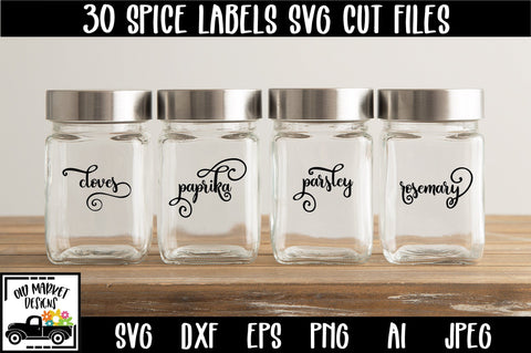 Spice Jar Labels SVG Cut Files SVG Old Market 