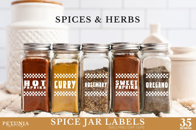Spice Labels SVG Bundle | Retro Spice Labels SVG SVG Petunia Digital Design 