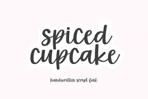 Spiced Cupcake - Handwritten Script Font Font KA Designs 