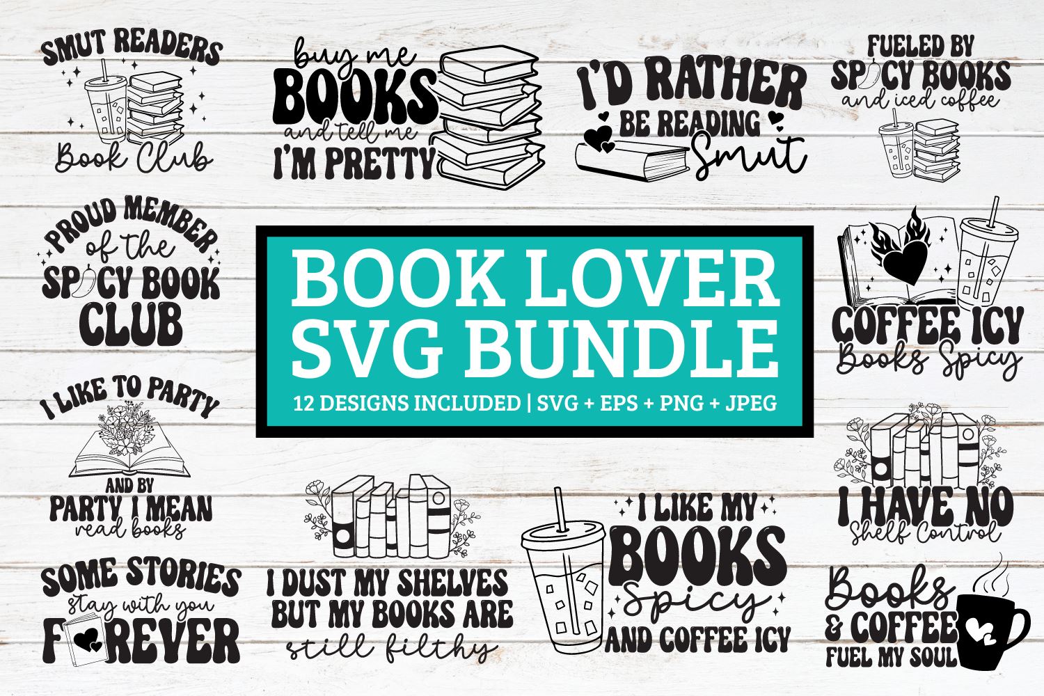 Bookish Stickers SVG Bundle, Books SVG for Bookish Sweatshirt, Book Nook  Reading SVG, Gifts for Readers - So Fontsy