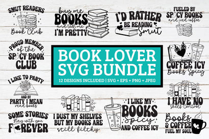 Spicy Book Lover SVG Bundle SVG BriggsDigitalDesigns 