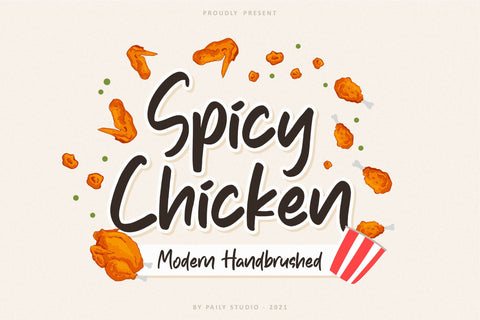 Spicy Chicken Modern Handbrushed Font Font Paily Studio 