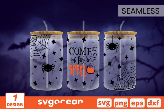 Spider Can Glass Wrap SVG SVG SvgOcean 