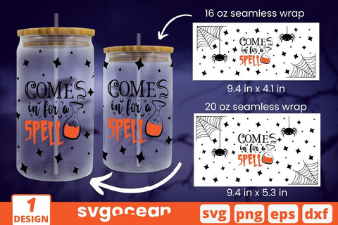 Spider Can Glass Wrap SVG SVG SvgOcean 