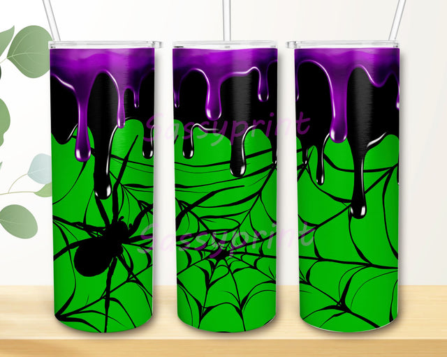 Spider Horror Dripping 20oz Skinny Tumbler Design - Sublimation Designs PNG File Digital Download Sublimation sassyprint 