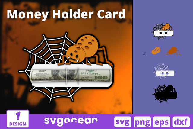 Spider Money Holder Card Svg SVG SvgOcean 