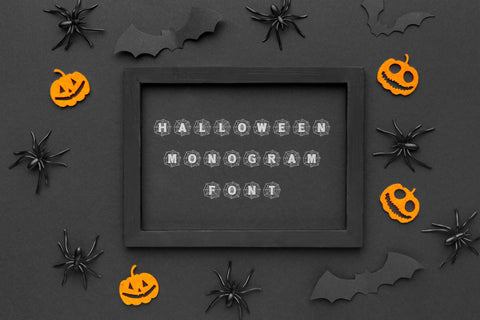 Spider Monogram Halloween Font Font ampersand 
