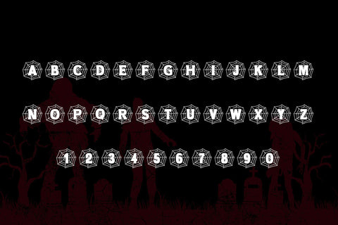 Spider Monogram Halloween Font Font ampersand 