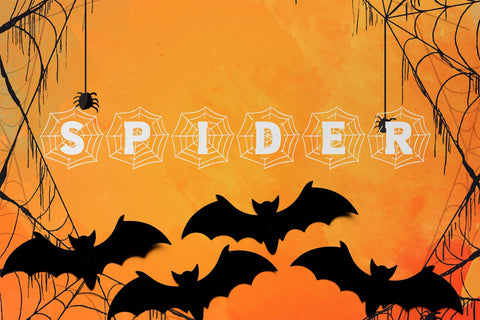 Spider Monogram Halloween Font Font ampersand 