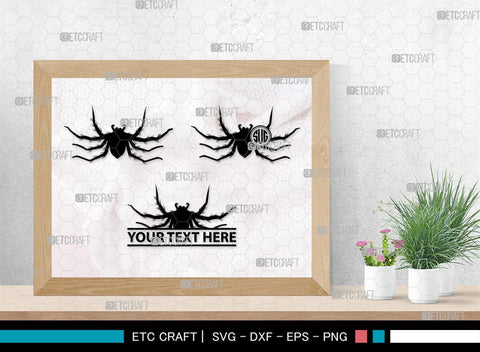 Spider Monogram, Spider Silhouette, Spider SVG, Arachnid Svg, Spider Web Svg, Cobweb Svg, Spooky Spider Svg, SB00323 SVG ETC Craft 