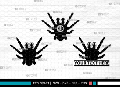 Spider Monogram, Spider Silhouette, Spider SVG, Arachnid Svg, Spider Web Svg, Cobweb Svg, Spooky Spider Svg, SB00323 SVG ETC Craft 