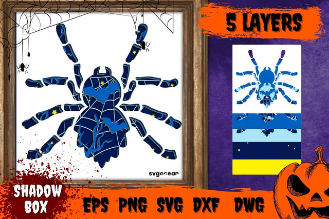 Spider Shadow Box Svg SVG SvgOcean 