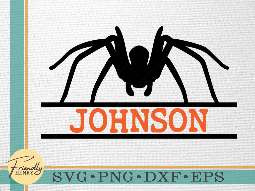 Spider SVG | Halloween Monogram SVG| nameplate svg | spider name svg ...
