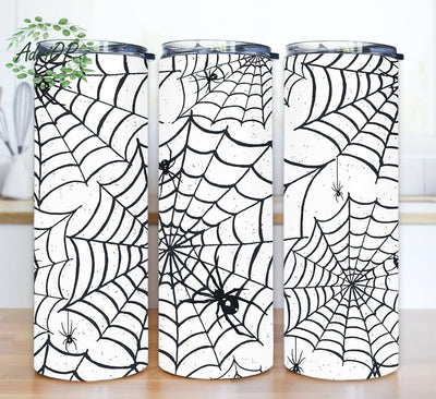 Spider Web 20oz Skinny Tumbler Png, Spooky Tumbler, Halloween Gift Idea, Purple Spider Tumbler, Halloween Skinny Tumbler, Spider Web Tumbler Sublimation AdriOP 