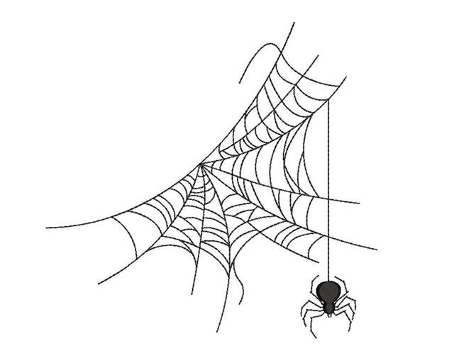 Spider Web Embroidery Design, Halloween Embroidery File, 4 sizes Embroidery/Applique DESIGNS Nino Nadaraia 