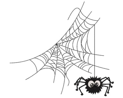 Spider Web Machine Embroidery Design, Halloween Embroidery File, 5 sizes Embroidery/Applique DESIGNS Nino Nadaraia 