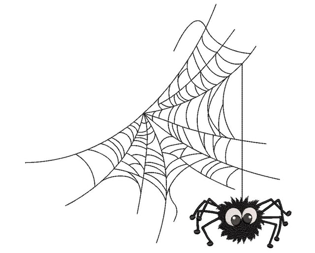 Spider Web Machine Embroidery Design, Halloween Embroidery File, 5 sizes Embroidery/Applique DESIGNS Nino Nadaraia 