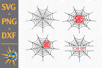 Spider Web Monogram SVG, PNG, DXF Digital Files Include SVG SVGStoreShop 