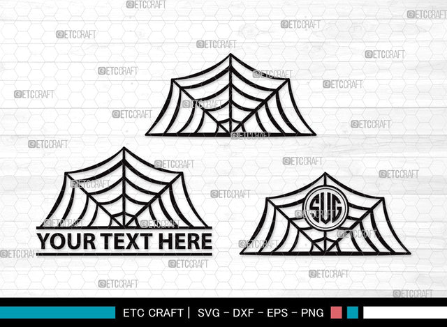Spider Web Monogram SVG | Spider Svg | Cobweb Svg | Halloween Spider Svg | Spider Web Bundle | Spider Web Clipart SVG ETC Craft 