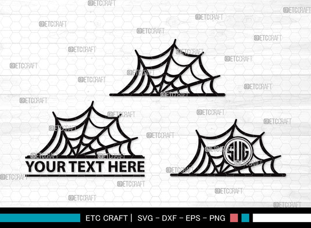 Spider Web Monogram SVG | Spider Svg | Cobweb Svg | Halloween Spider Svg | Spider Web Bundle | Spider Web Clipart SVG ETC Craft 