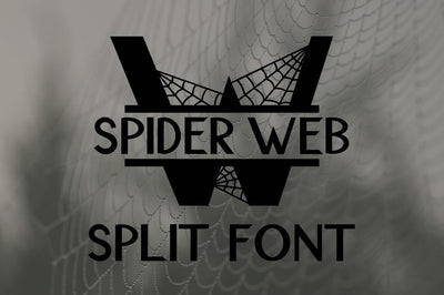 Spider Web Split Font - A Monogram Font Font Cheese Toast Digitals