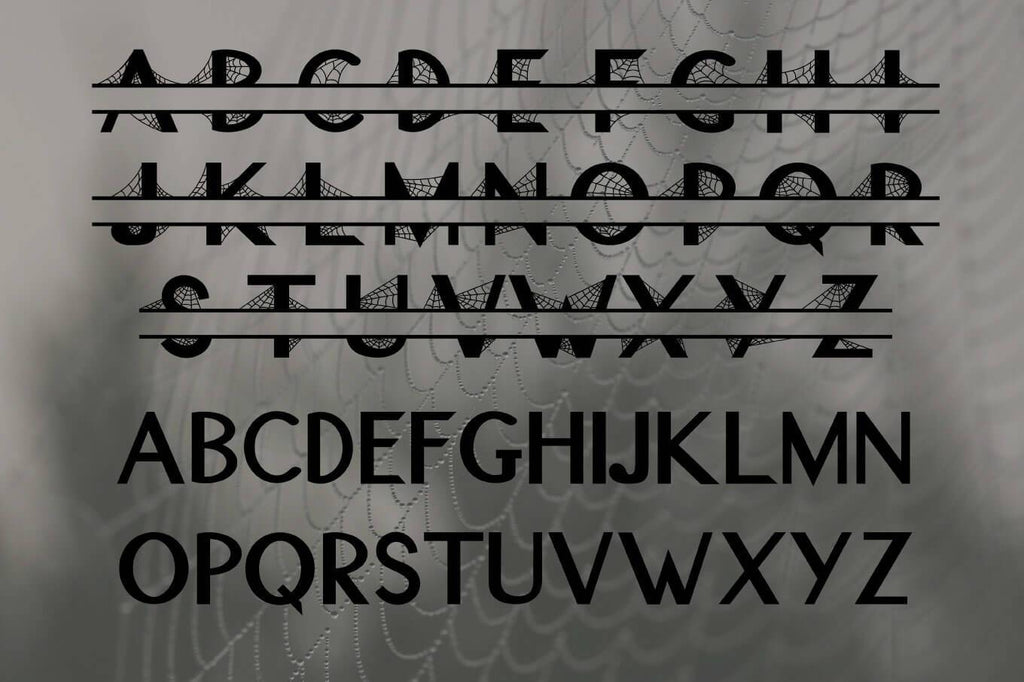 Spider Web Split Font - A Monogram Font - So Fontsy