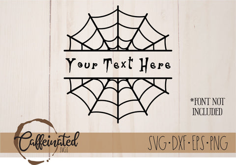 Spider Web Split Frame Svg SVG Caffeinated SVGs 