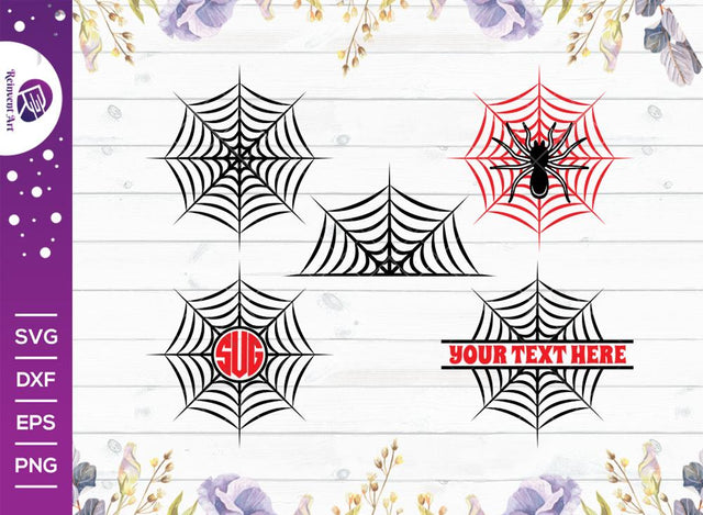 Spider Web SVG Cut File | Spider Svg | Cobweb Svg | Halloween Spider Svg | Spider Web | Eps | Dxf | Png SVG Reinvent Art 